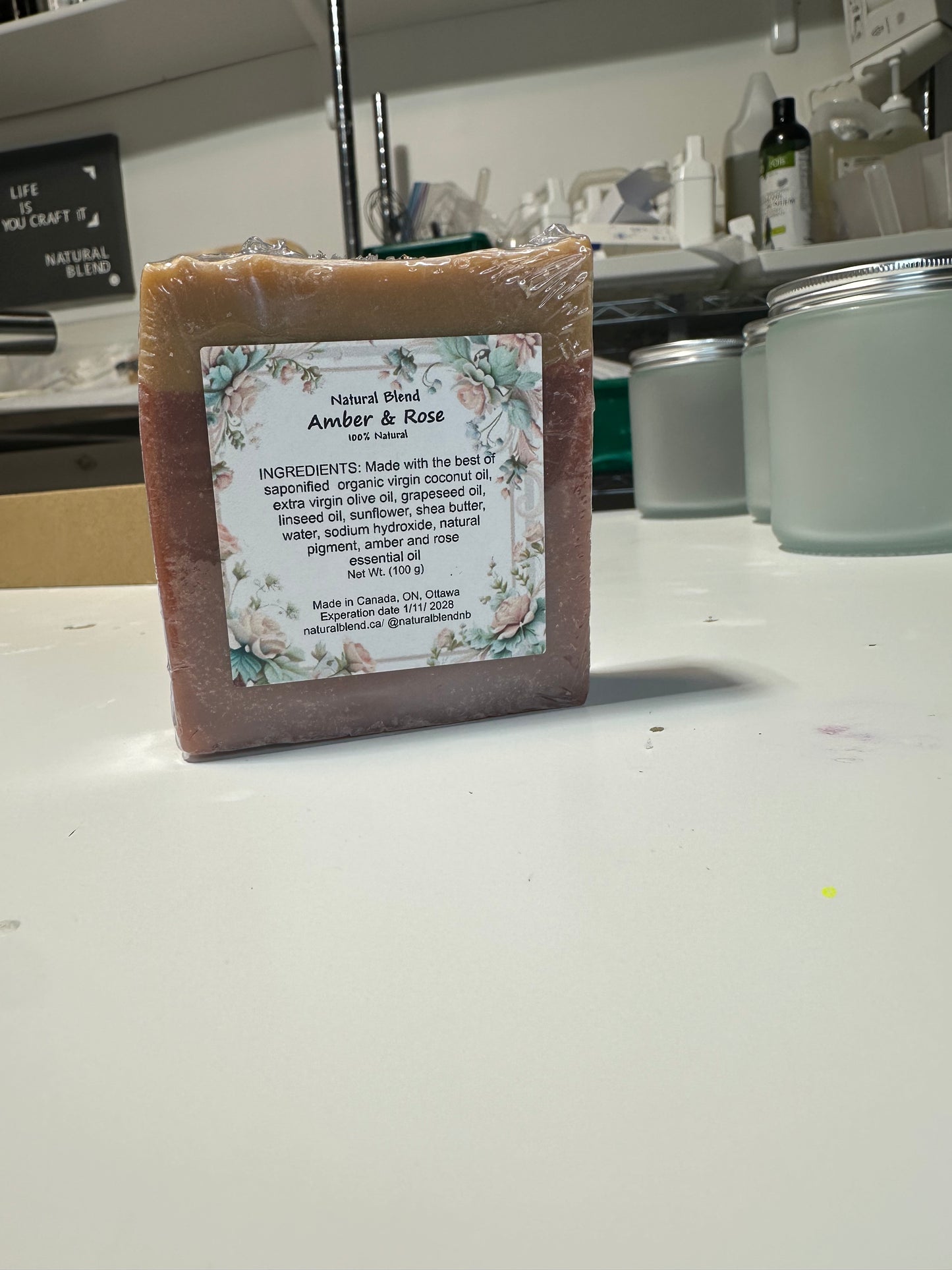 Amber and Rose Natural Soap