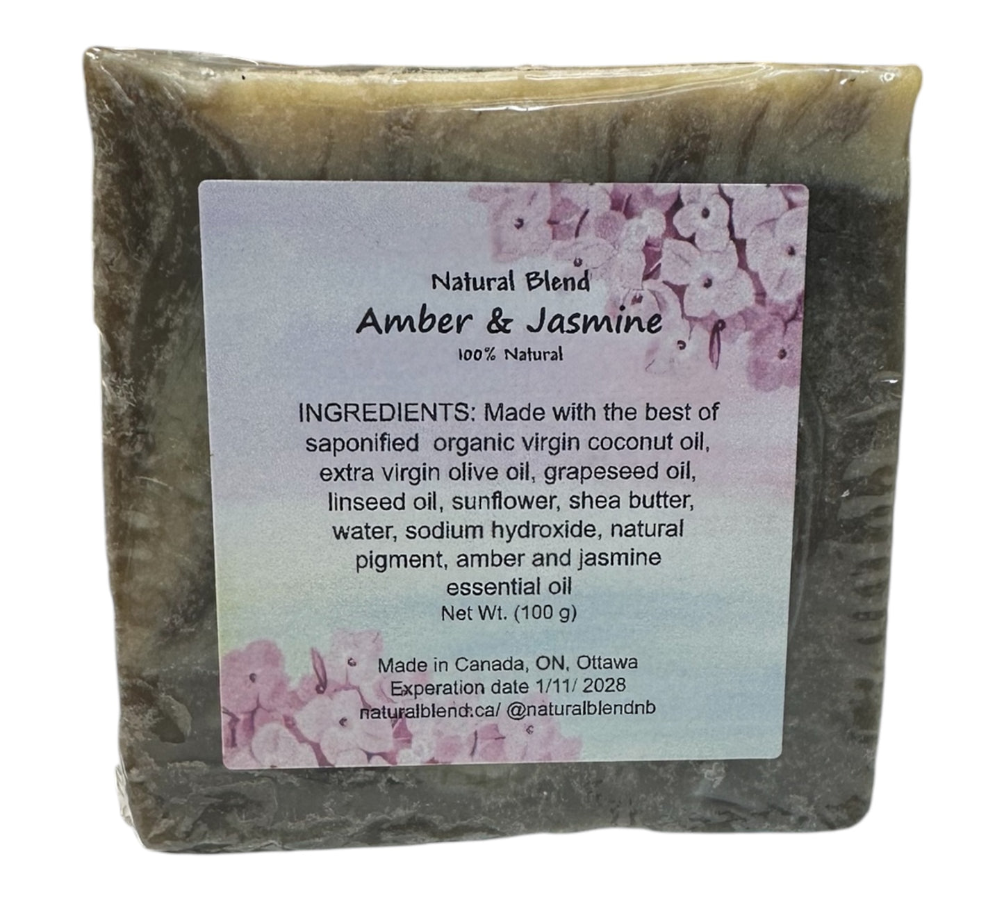 Amber and Jasmine Natural Soap