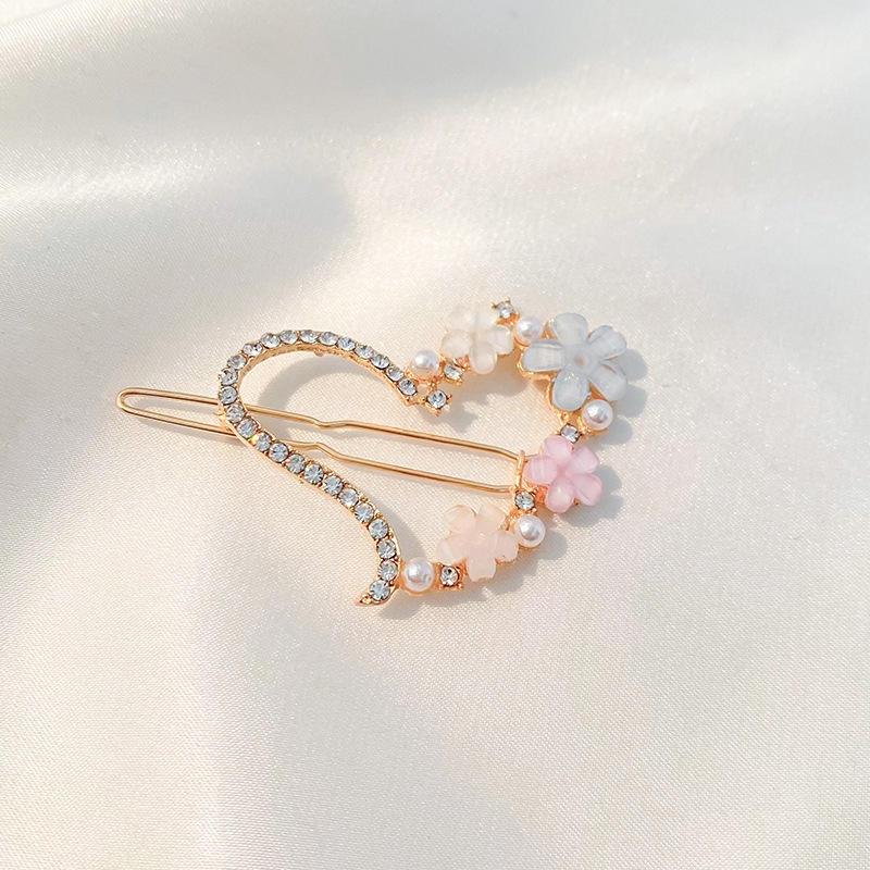 4 Pcs Hair Pins, Handmade Hair Accessories Rhinestone and Pearl Hair Clips