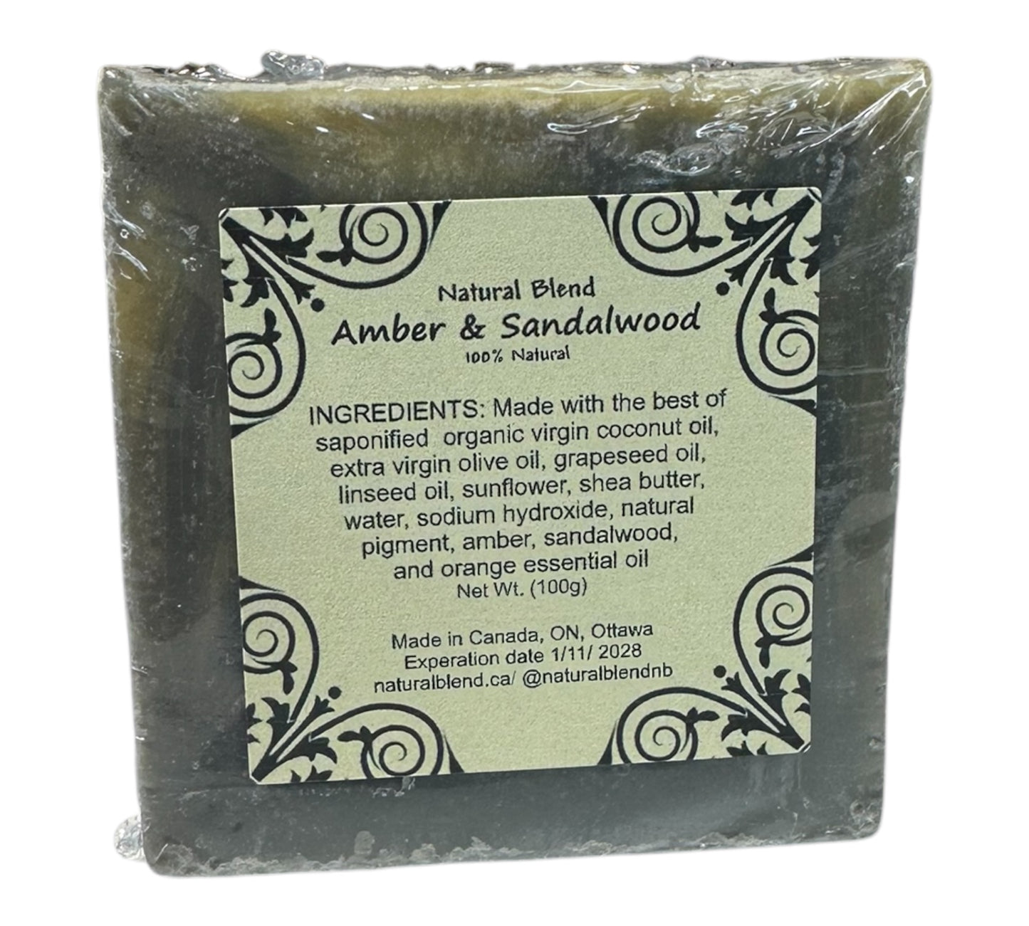 Amber and Sandalwood Natural Soap