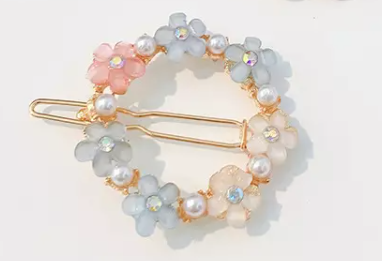 4 Pcs Hair Pins, Handmade Hair Accessories Rhinestone and Pearl Hair Clips