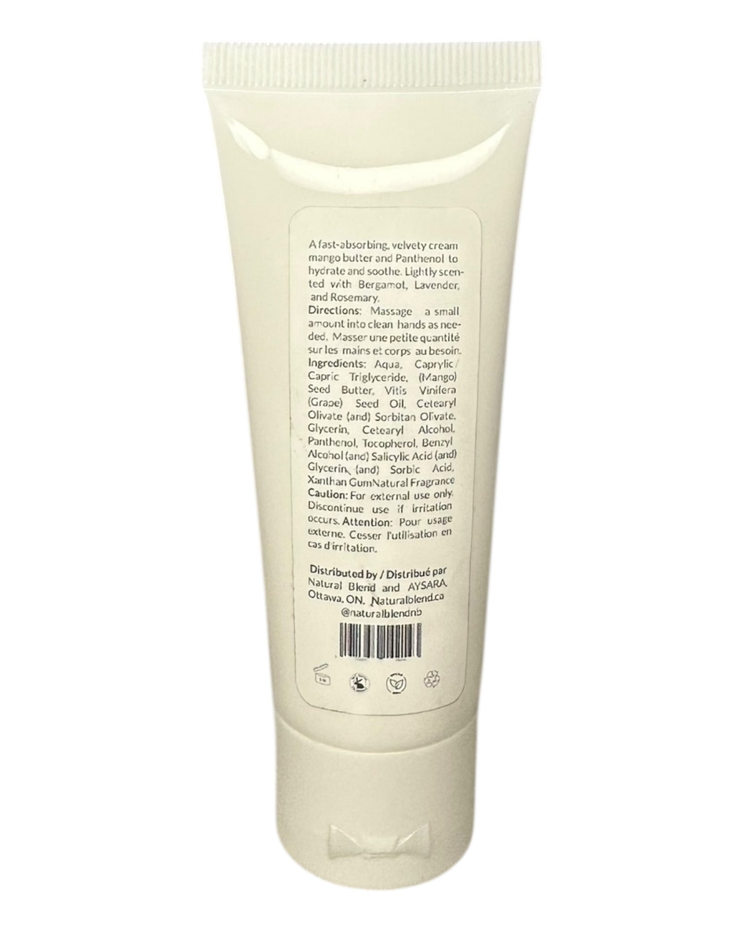 Aysara Light & Fresh Clean Spa Body Cream in a jar, featuring a fluffy, fast-absorbing texture with Mango Butter and Pro-Vitamin B5 for deep hydration