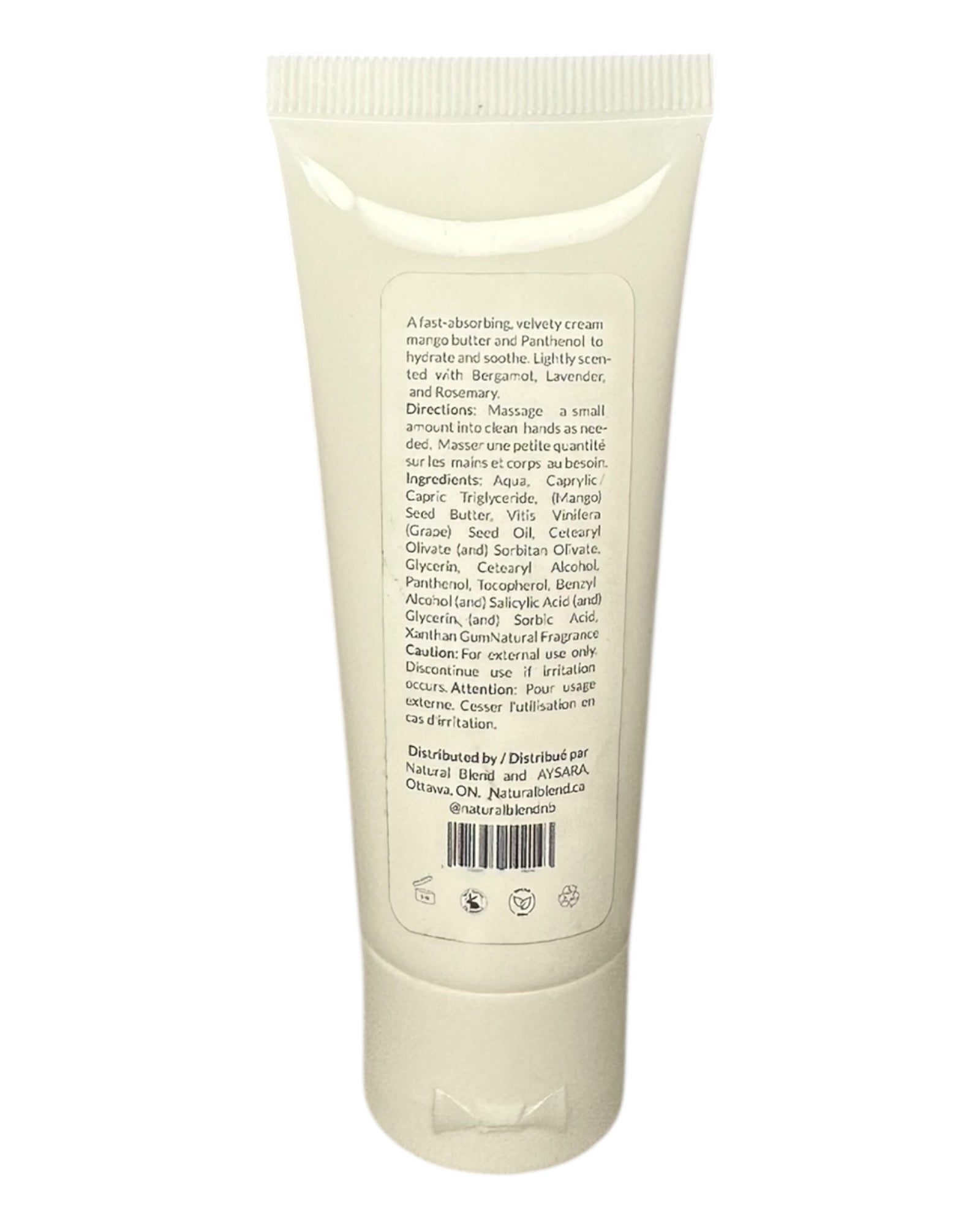 Aysara Light & Fresh Clean Spa Body Cream in a jar, featuring a fluffy, fast-absorbing texture with Mango Butter and Pro-Vitamin B5 for deep hydration